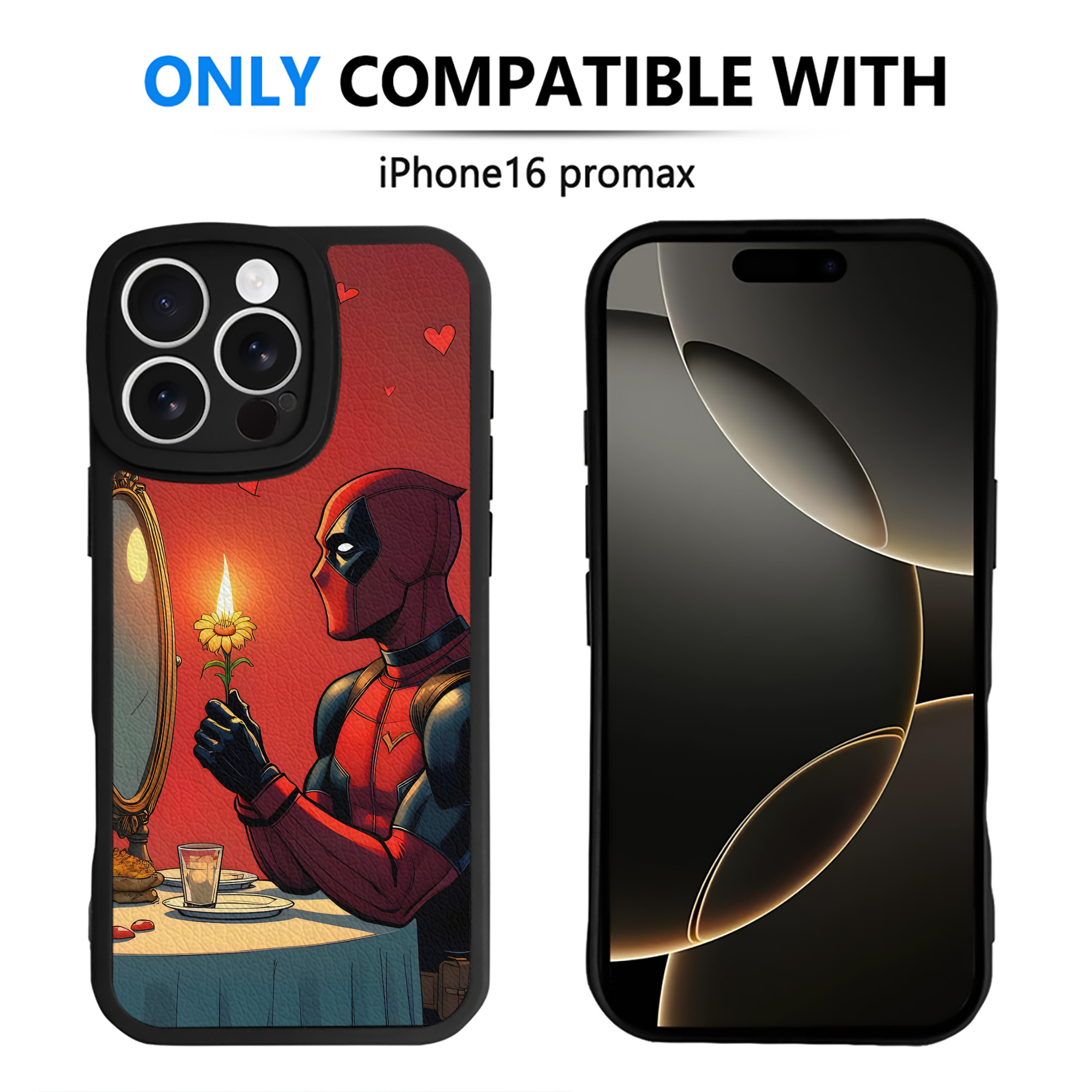 （画像用） Deadpool デッドプール 【iPhone 16シリーズ対応】シリコンスマホケース（レザー調） 材質：シリコン